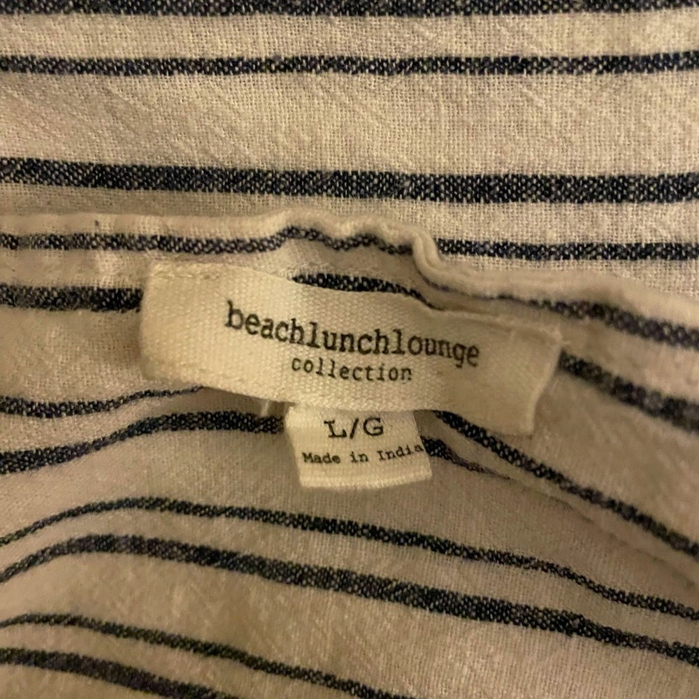 Striped romper by beach lunch lounge !